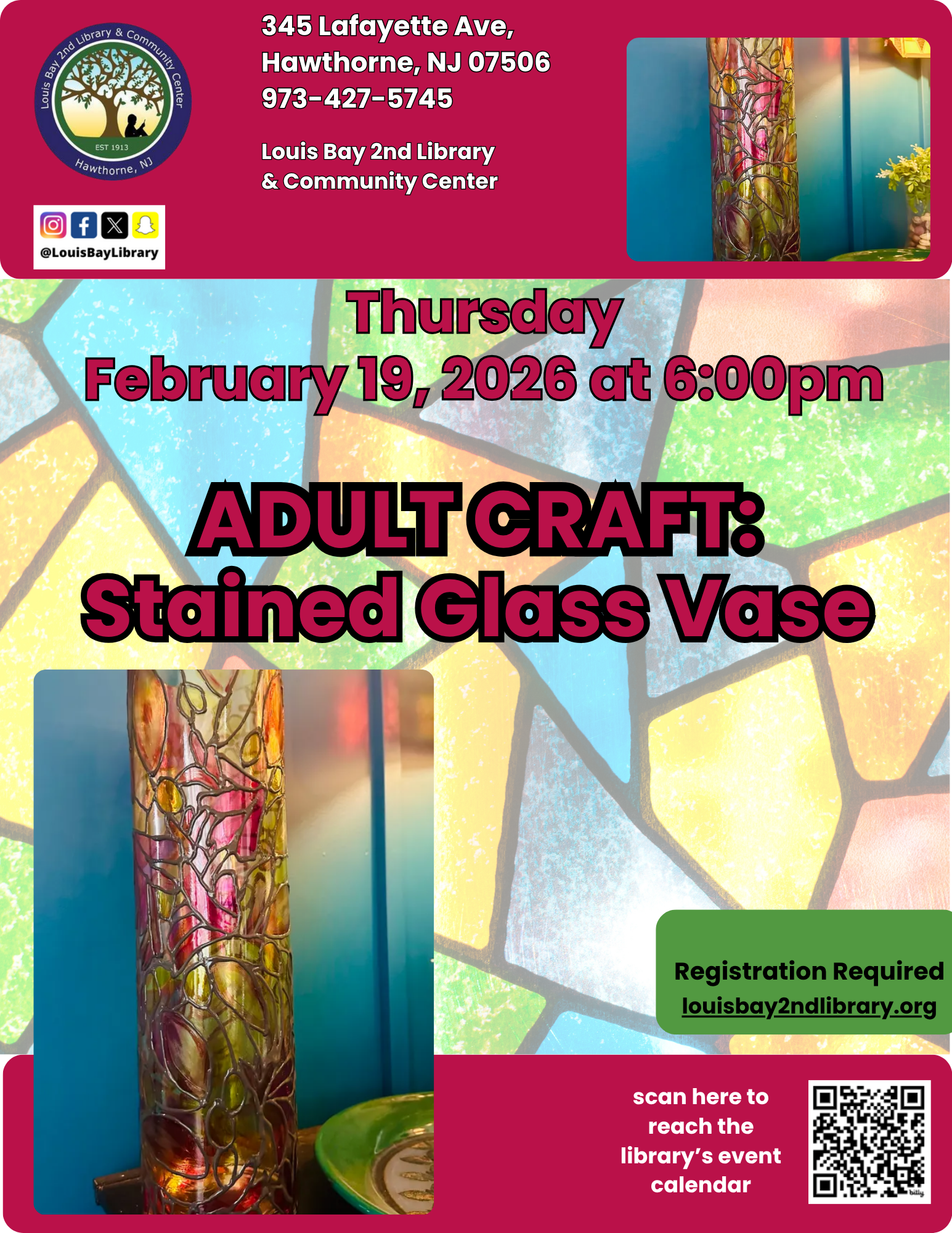 Adult Craft - Stained Glass Vase
