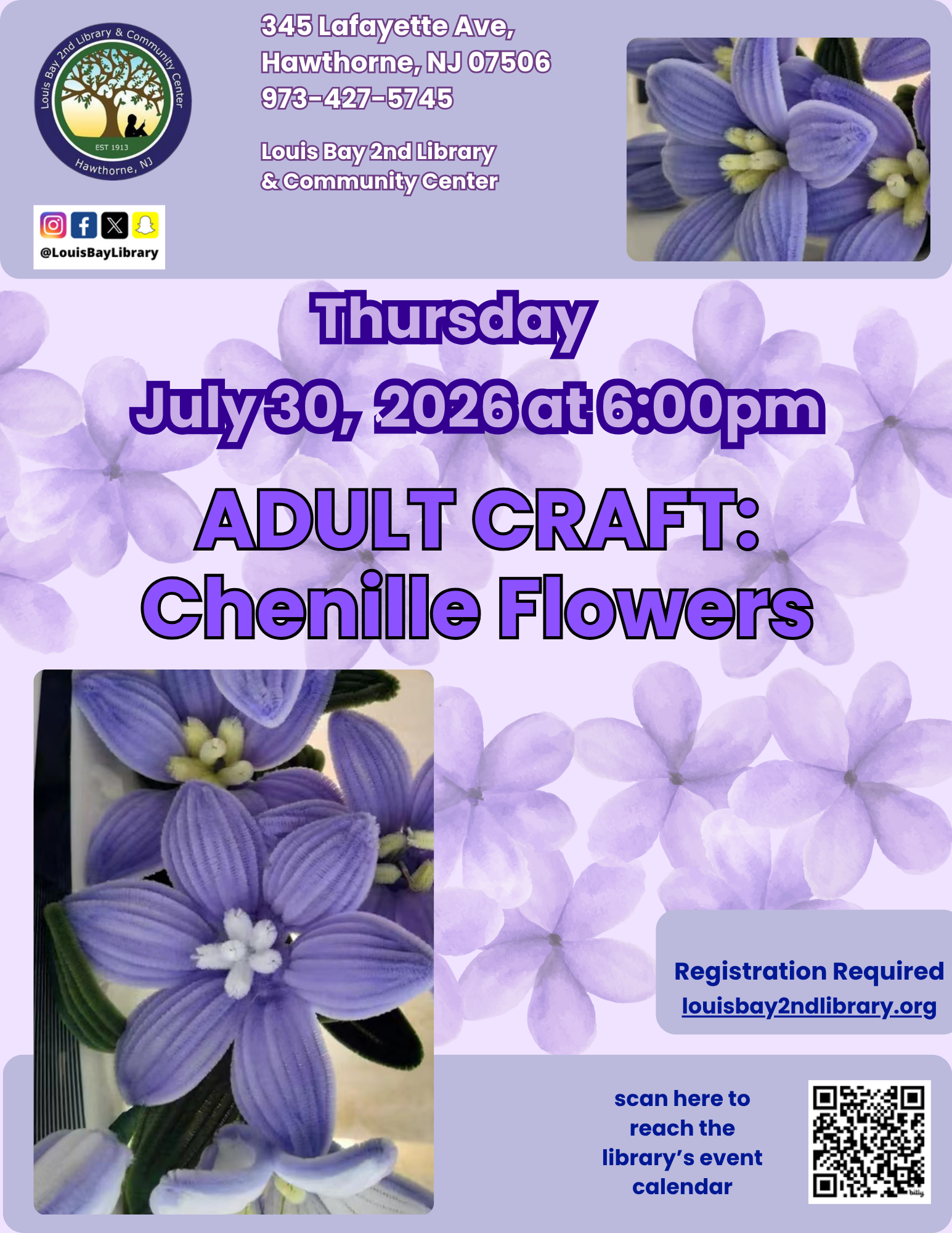 Adult Craft - Chenille Flowers