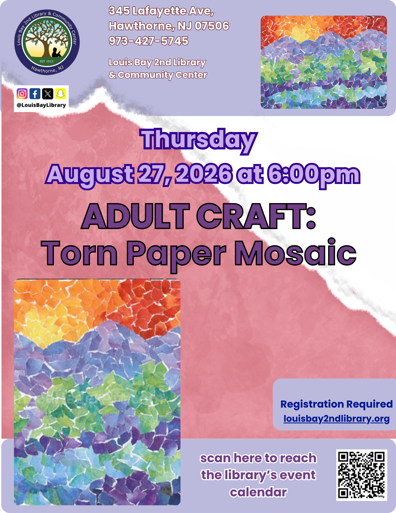 Adult Craft - Torn Paper Mosaic