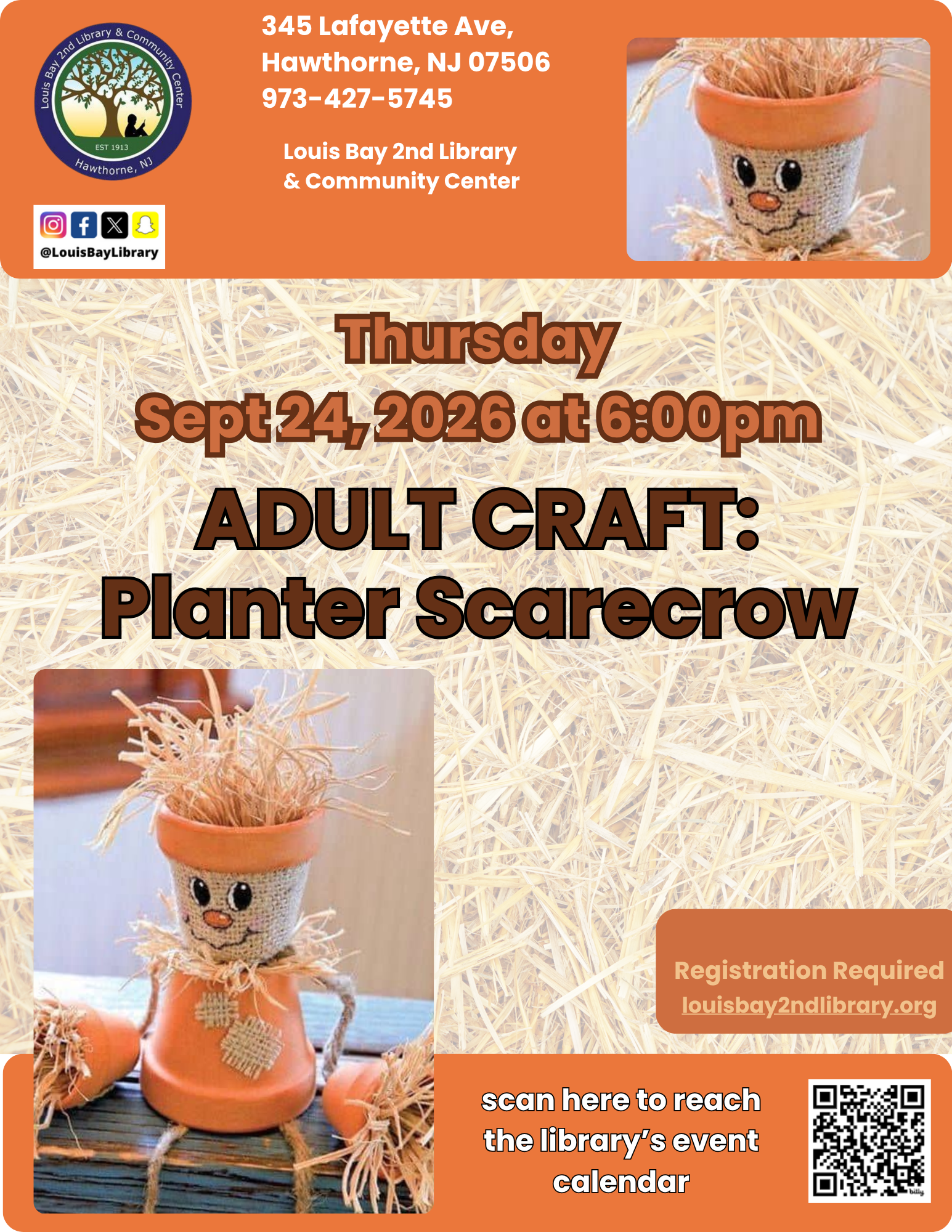 Adult Craft - Planter Scarecrow
