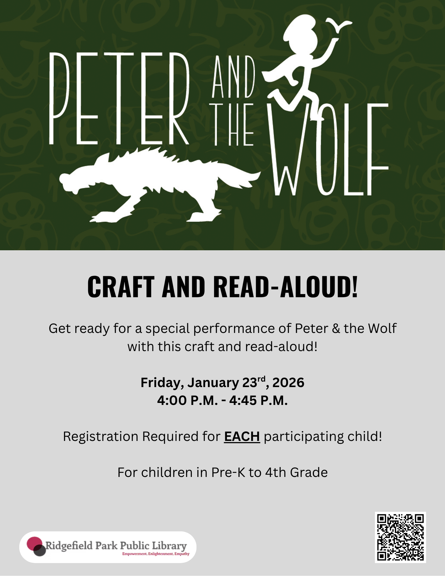 Peter & the Wolf Craft and Read-Aloud! - Registration Required