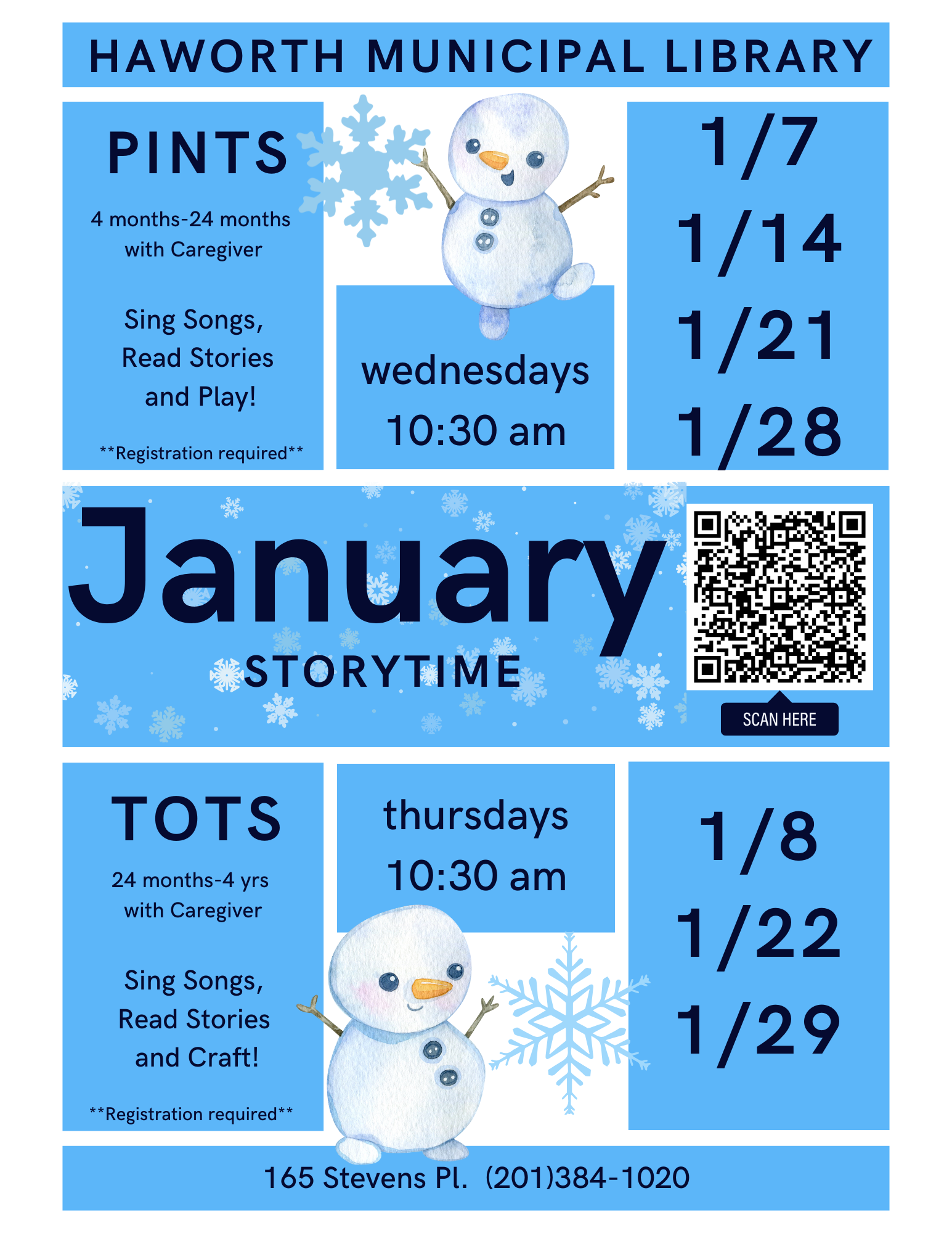 Pints Storytime, Songs and Play (3m-24m)