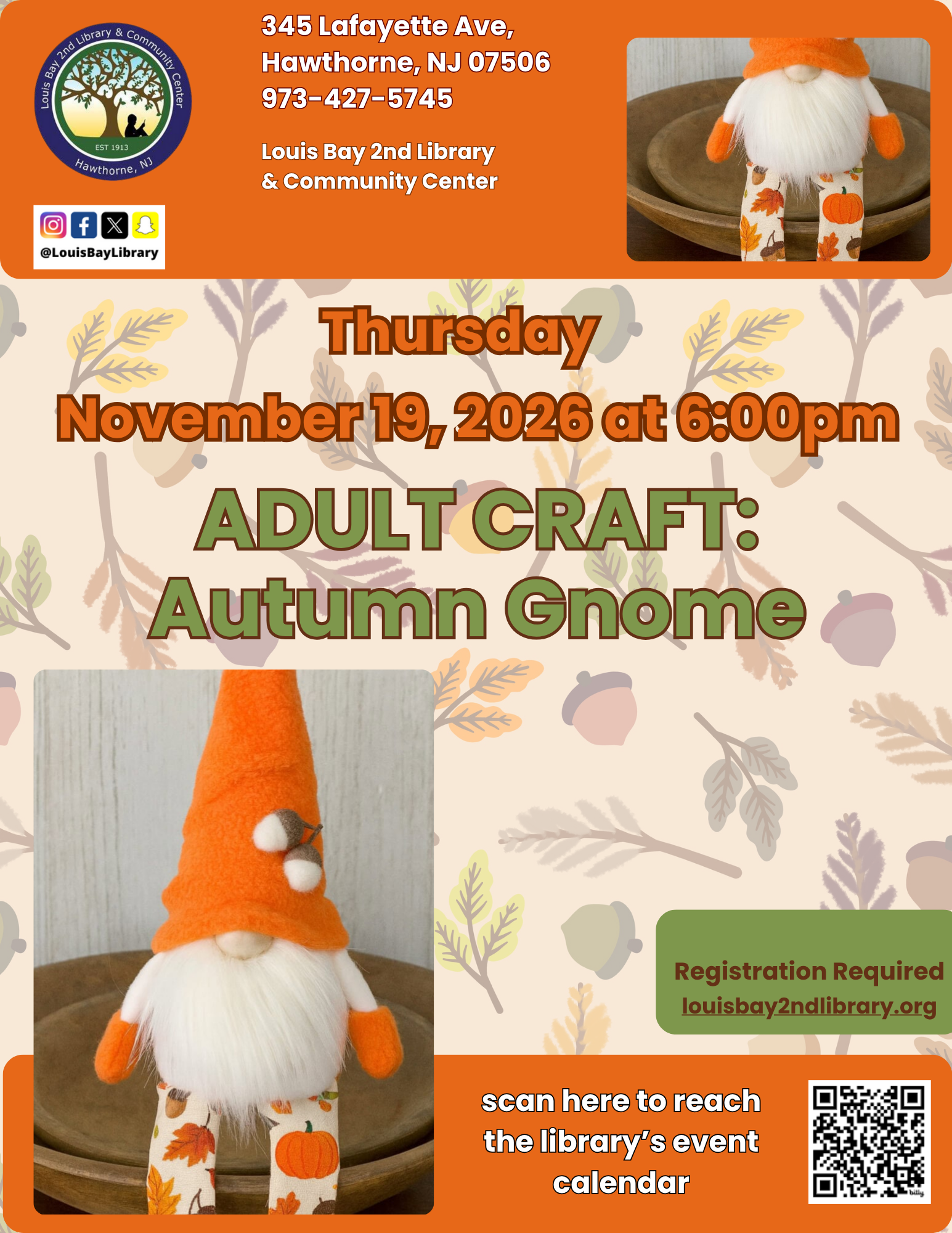 Adult Craft - Autumn Gnome