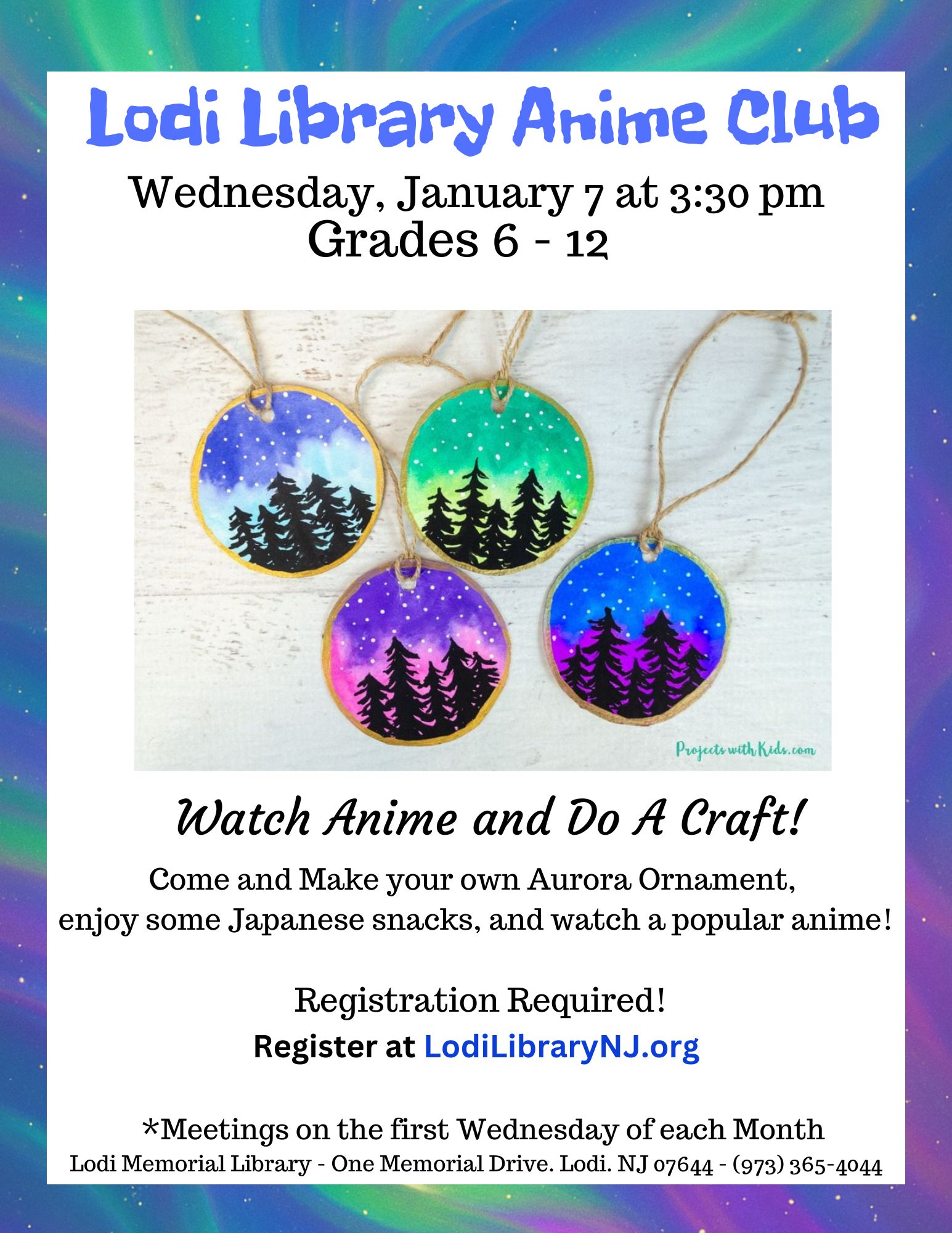 Anime Club (Grades 6-12) Anime Club