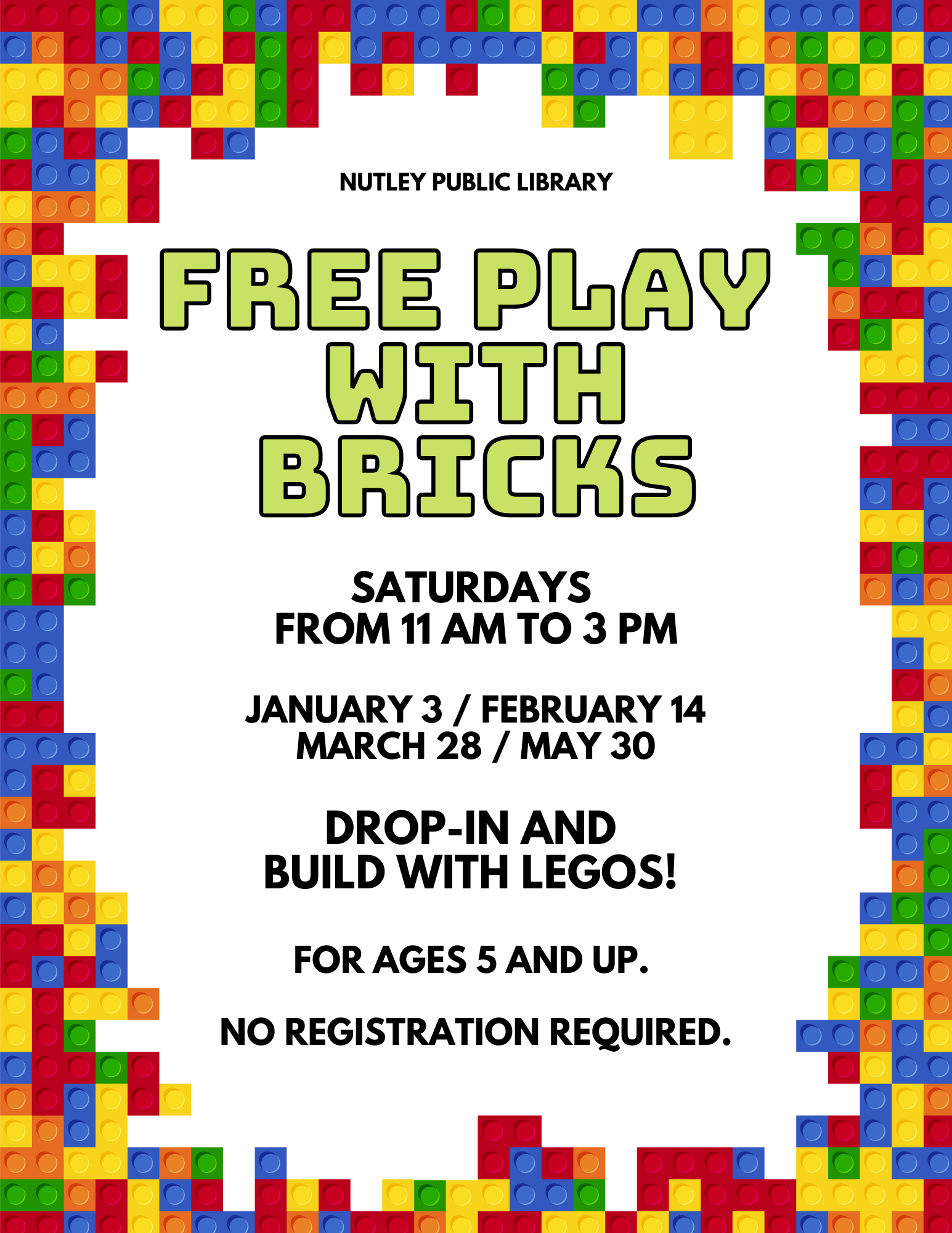 Free Play with Bricks (Ages 5 & Up)