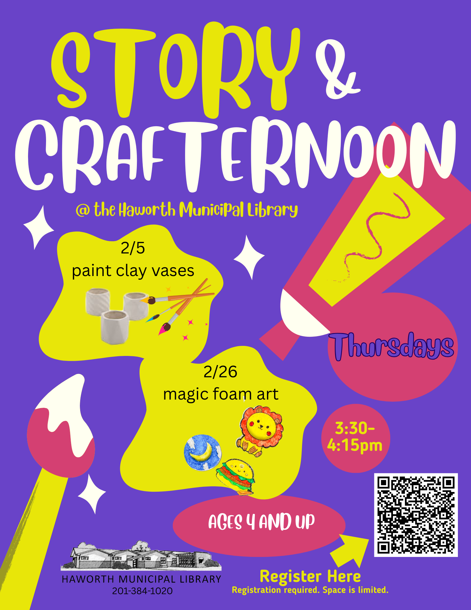 Story and Crafternoon (4 yrs and up)--Magic Foam Art