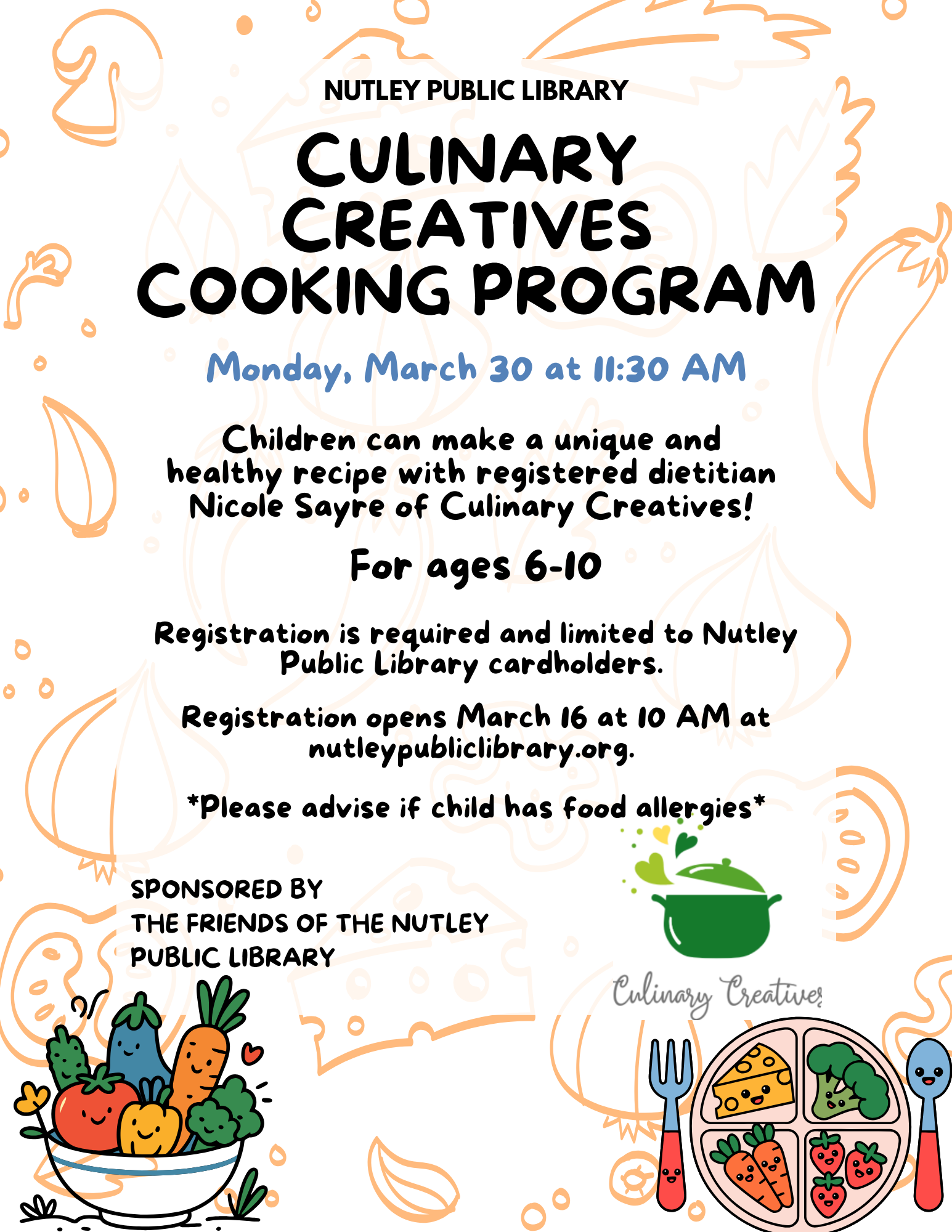 Culinary Creatives Cooking Program (Ages 6-10)