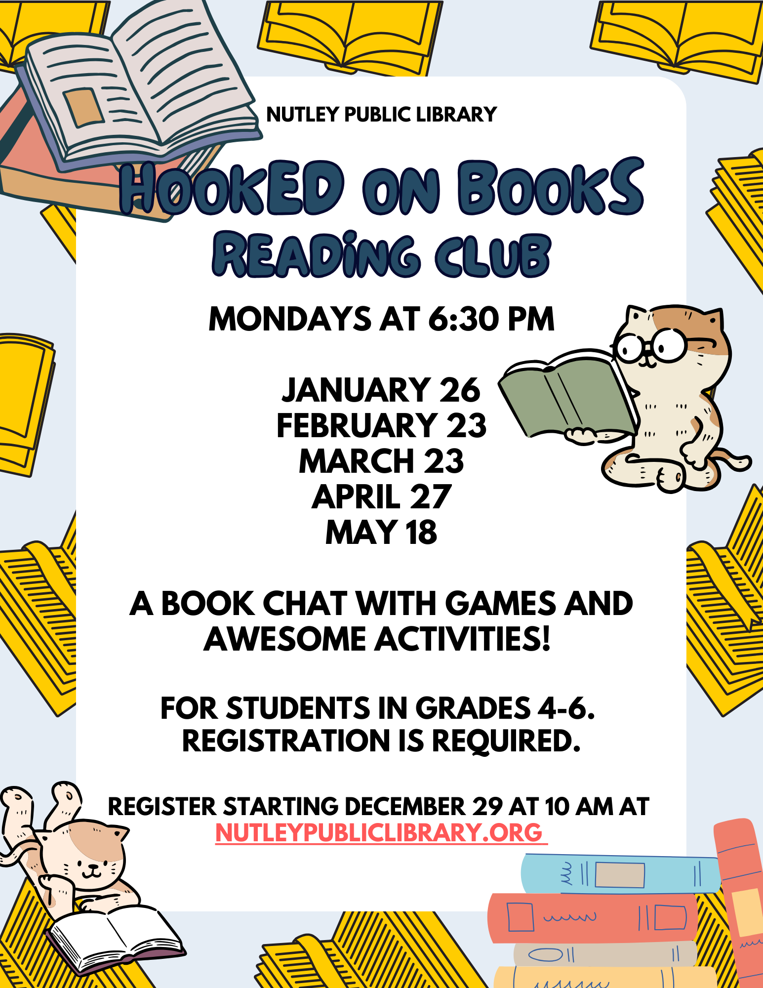 Hooked on Books Reading Club (Grades 4-6)