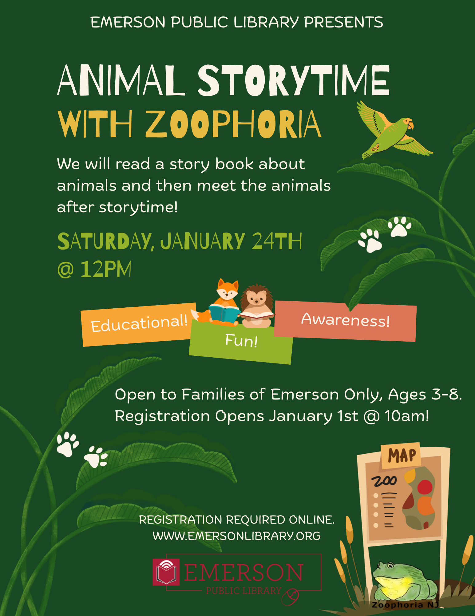 Zoophoria Animal Storytime, Ages 3-8