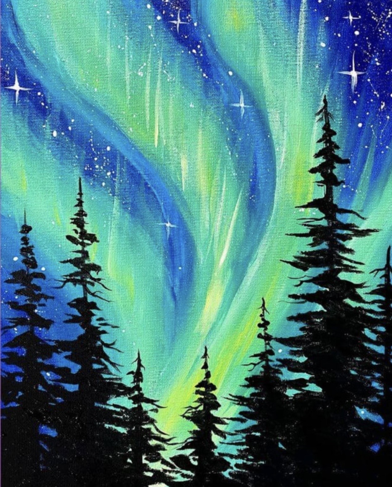 Northern Lights Canvas Painting