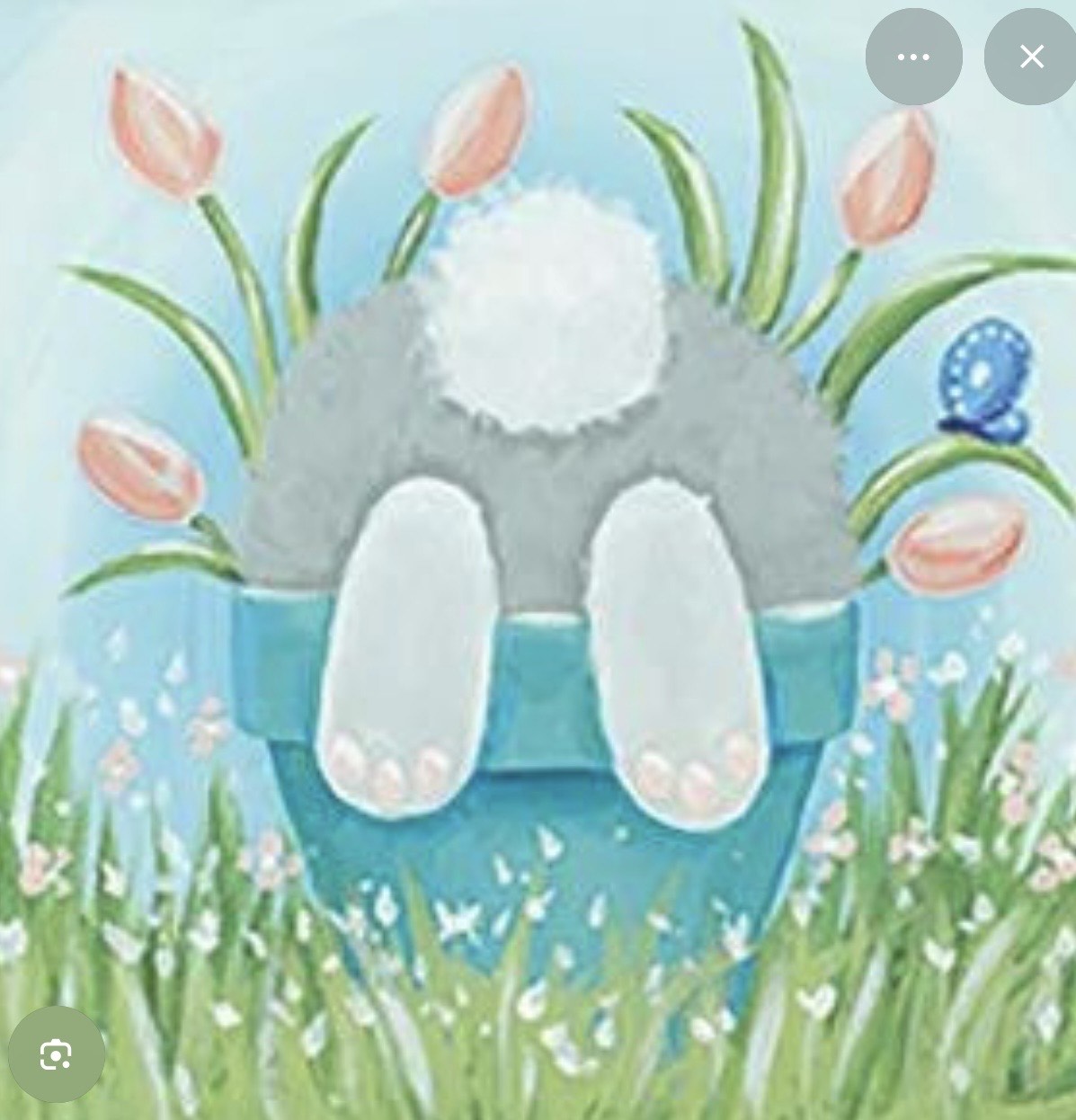 Bunny Butt Canvas Painting