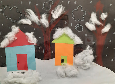 Winter craft for Adults:  Collage