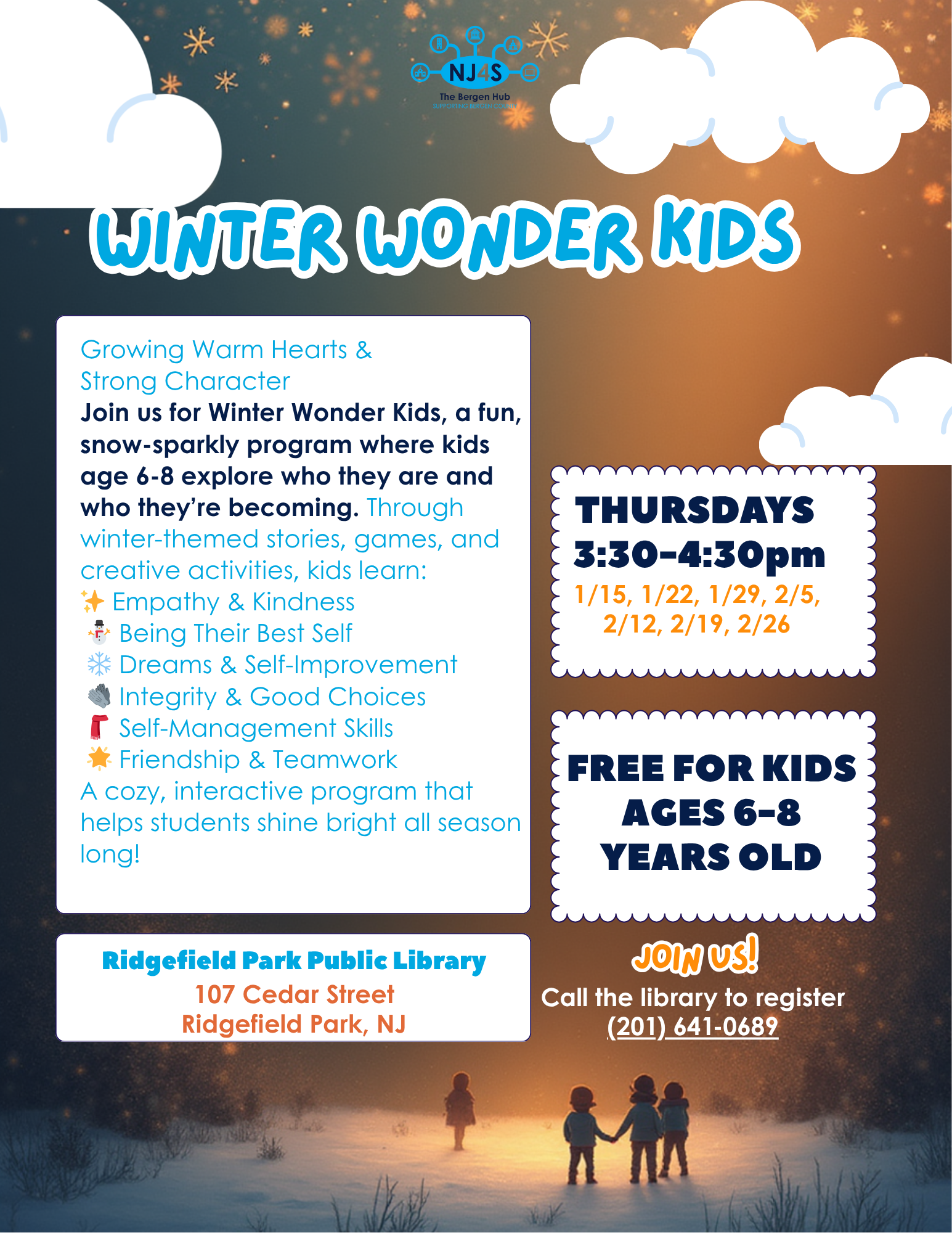 Winter Wonder!: Positive Actions for Kids with NJ4S! - Registration Required