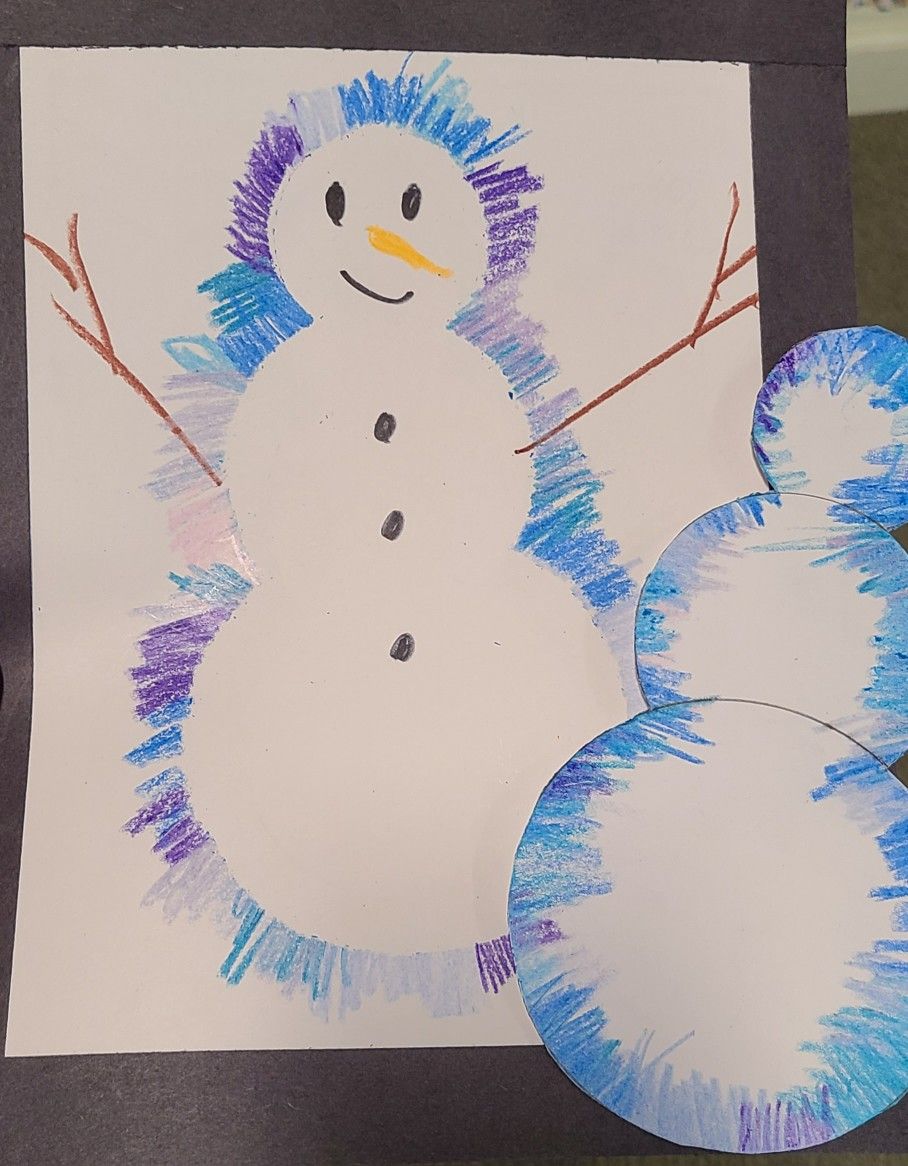 Negative Space Snowman Craft