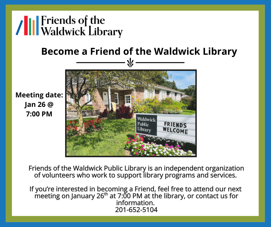 Friends of the Waldwick Library Meeting