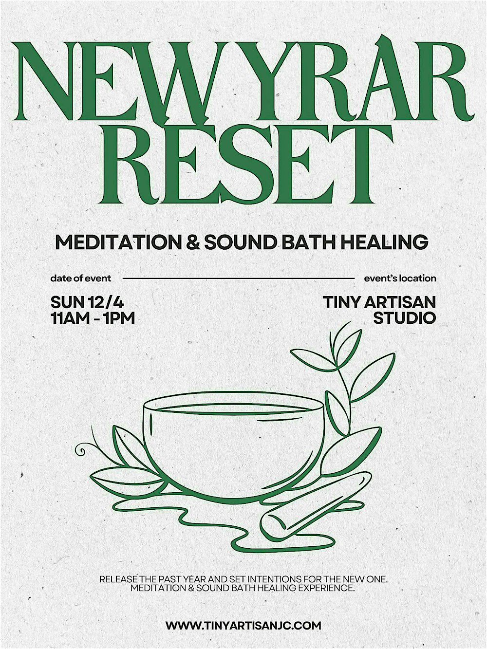 New Year Reset. Mediation and Sound Bath Healing Experience
