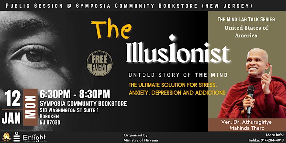 The Illusionist - Untold Story of The Mind -12 Jan 2026 FREE EVENT