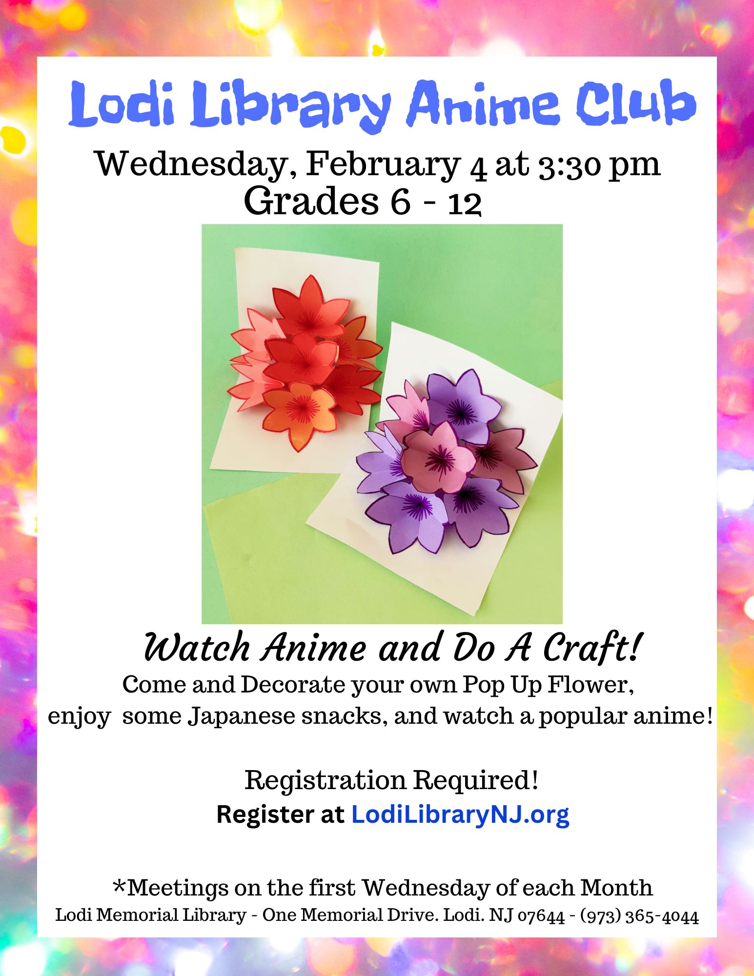 Anime Club (Grades 6-12) Anime Club