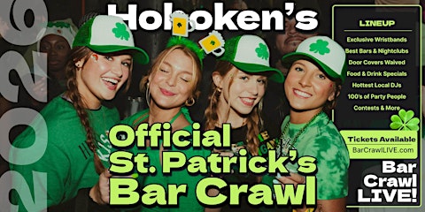 2026 Official Hoboken St Patricks Day Bar Crawl By Bar Crawl LIVE