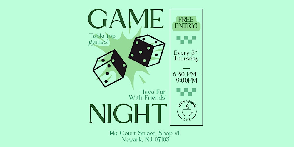 Game Night at Fern & Fossil Café