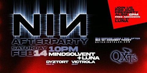 NIN @ the Prudential --- PRE-party starts @ 6PM