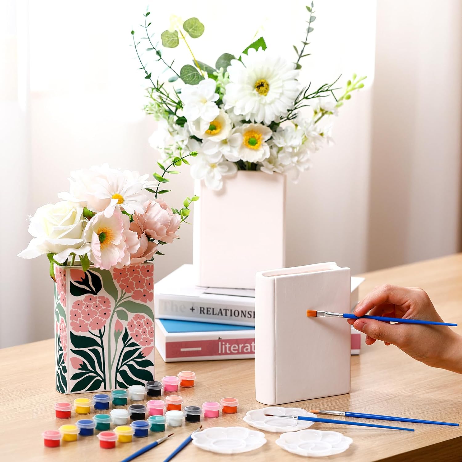 TEEN Ceramic Book Vase Painting