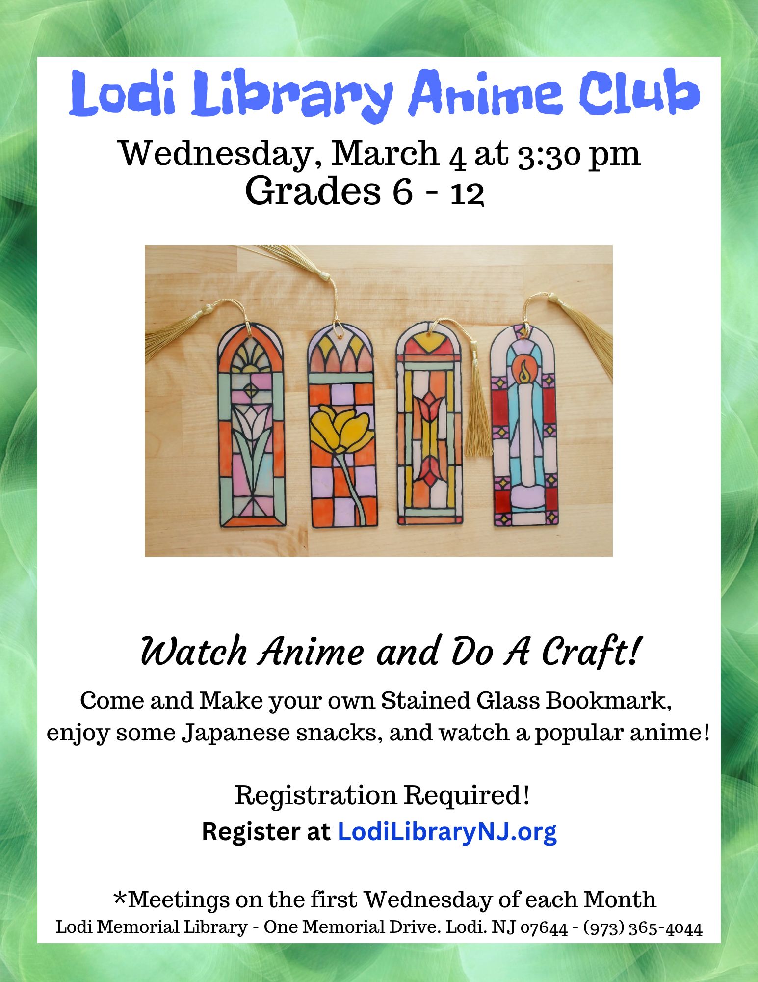 Anime Club (Grades 6-12) Anime Club