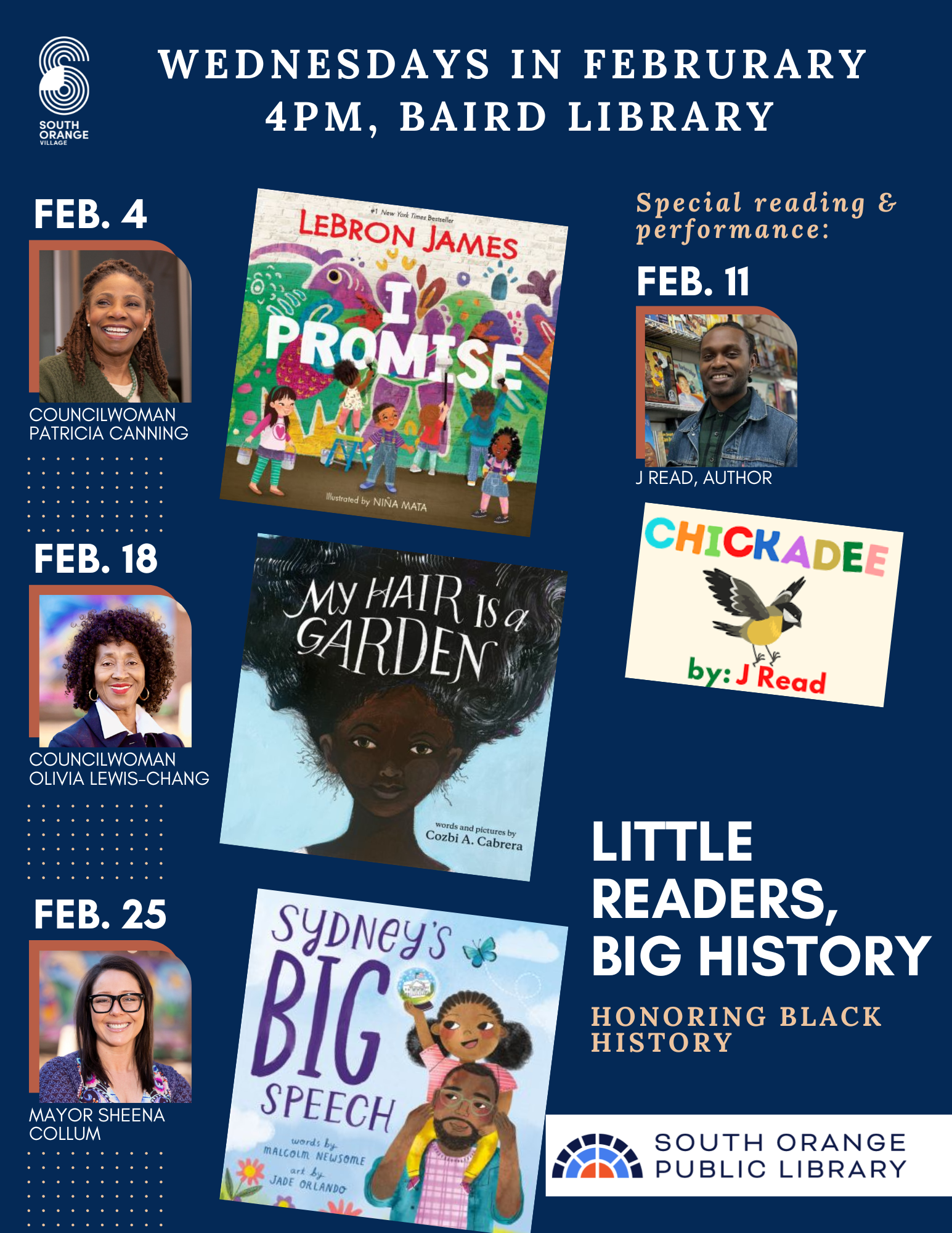 Wednesdays in February: Little Readers, Big History