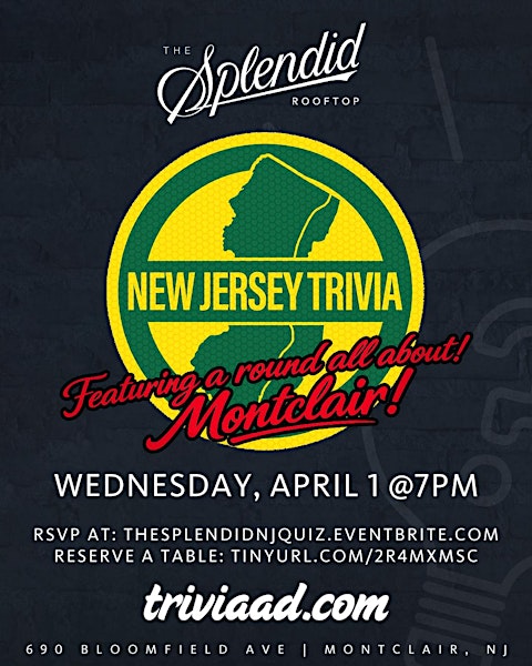 New Jersey Trivia, featuring a round all about Montclair!
