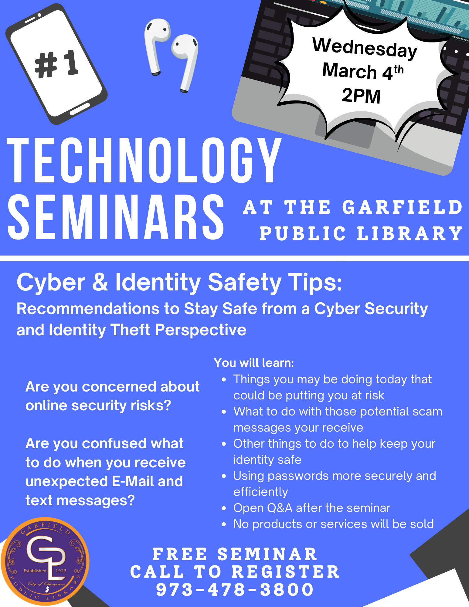 Technology Seminars - Cyber & Identity Safety Tips