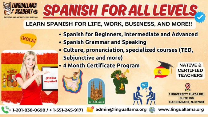 Learn Spanish with Linguallama Academy (A0–C2)