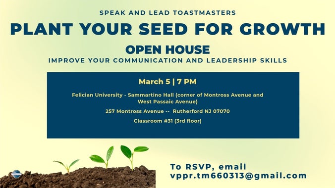 Plant Your Seed for Growth Open House