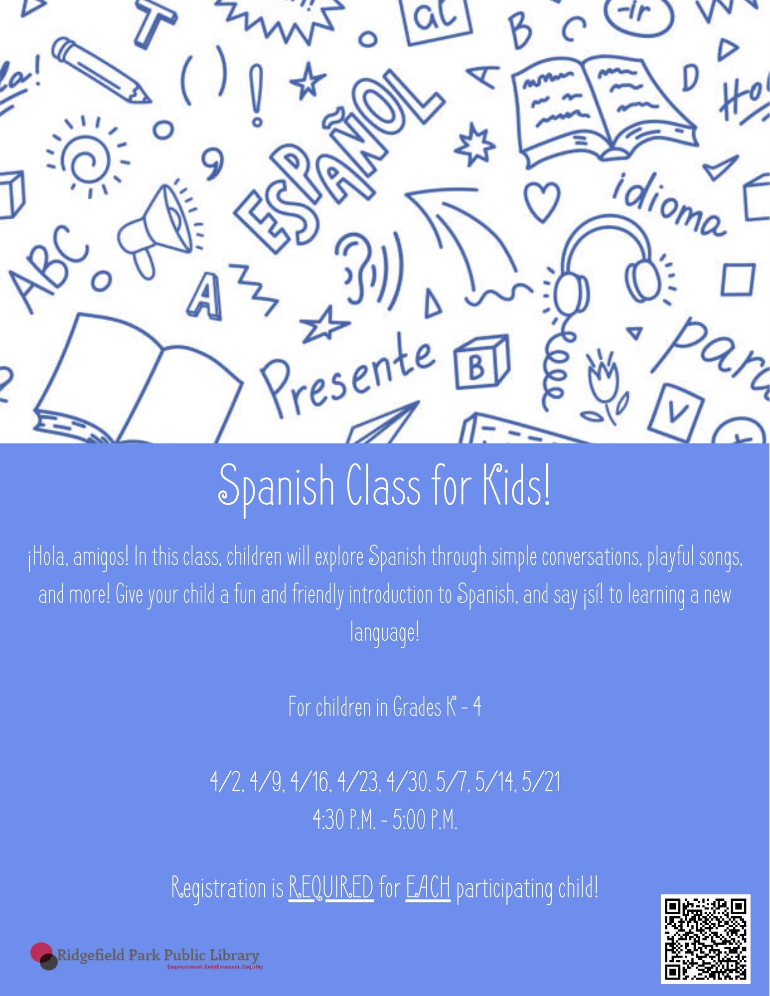 Spanish Class for Kids! - Registration Required