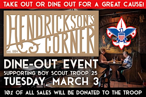 Dine Out At Hendrickson’s Corner To Support Boy Scout Troop 25 of Bayonne!
