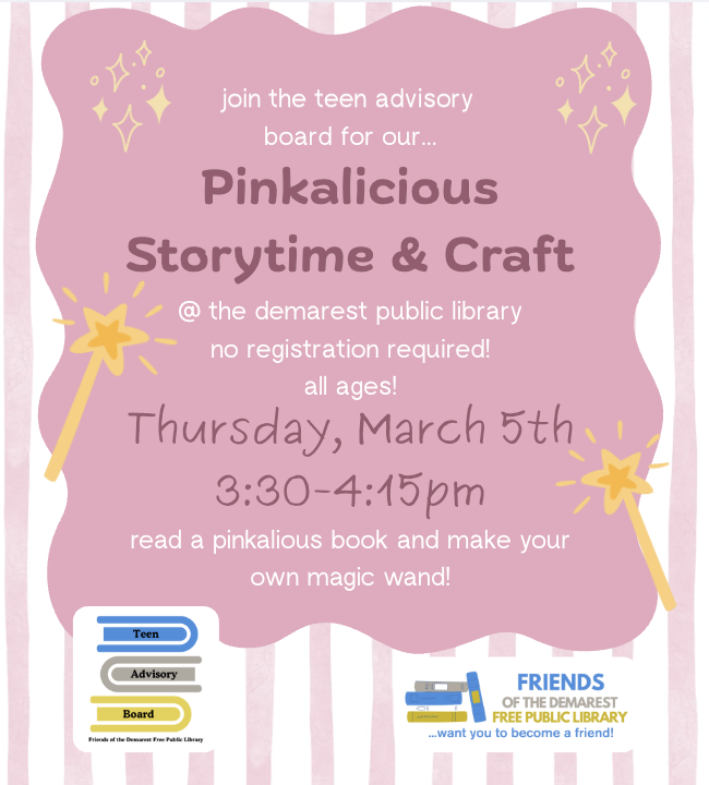 TAB Pinkalicious Storytime & Craft