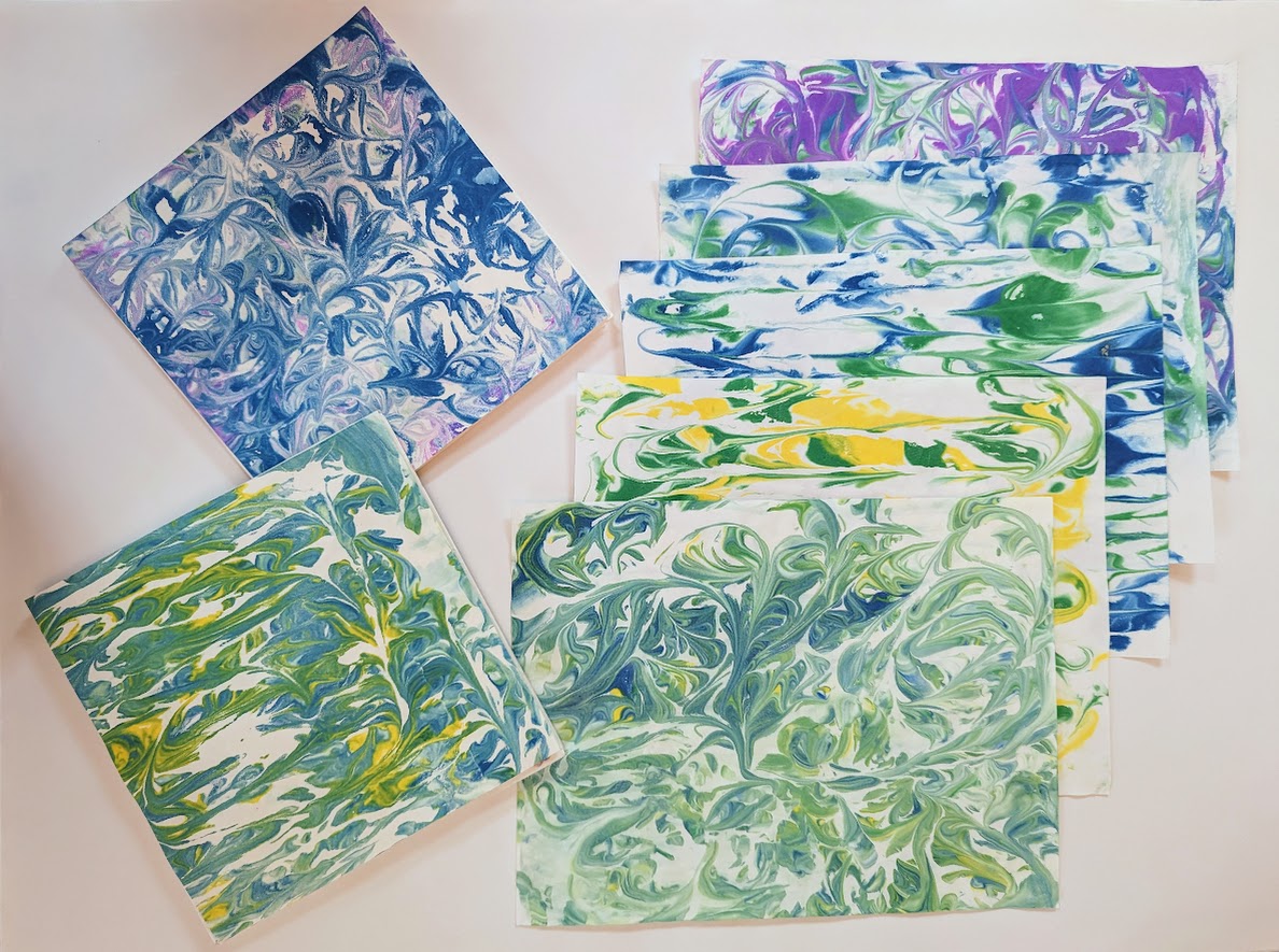 Adult Crafts:  Paper Marbling
