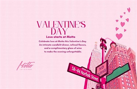 Join us for an intimate candlelight dinner this Valentine’s Day.