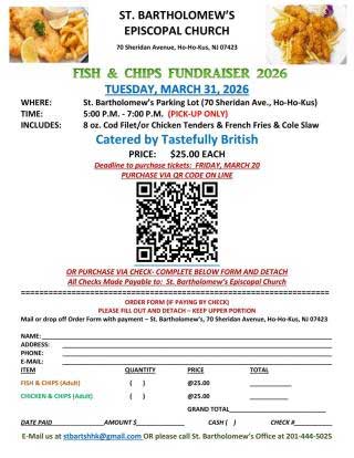 Fish & Chips Fundraiser