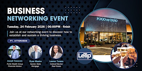 RESCHEDULED Business Networking Event - Hosted by Bergen County Networkers