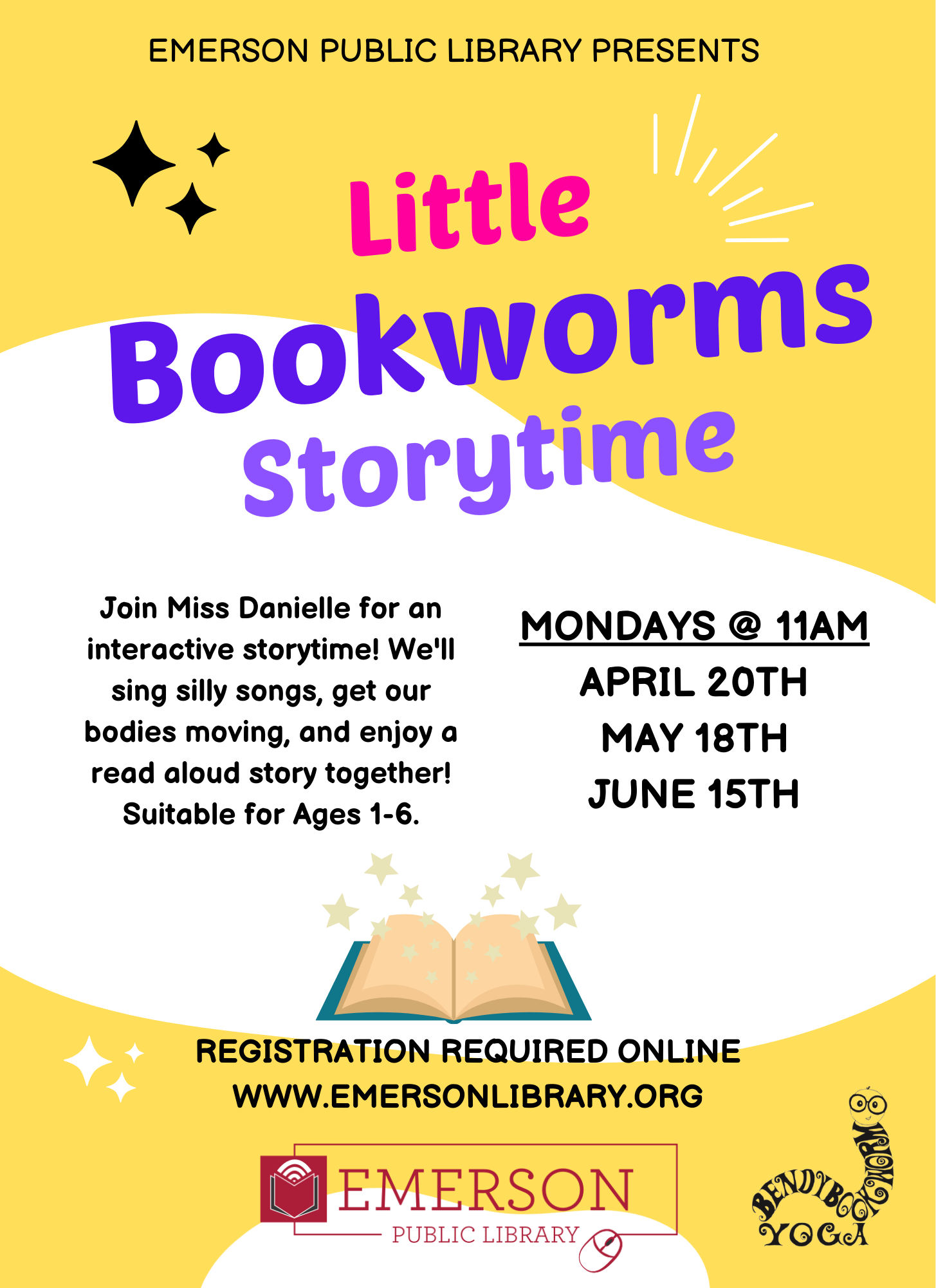 Little Bookworms Storytime, Ages 1-6