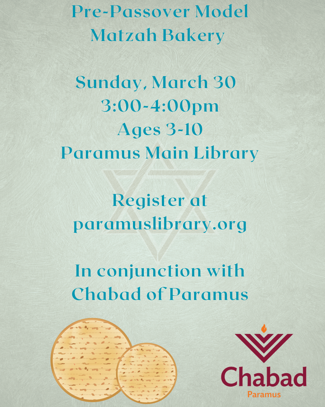 Pre-Passover Model Matzah Program