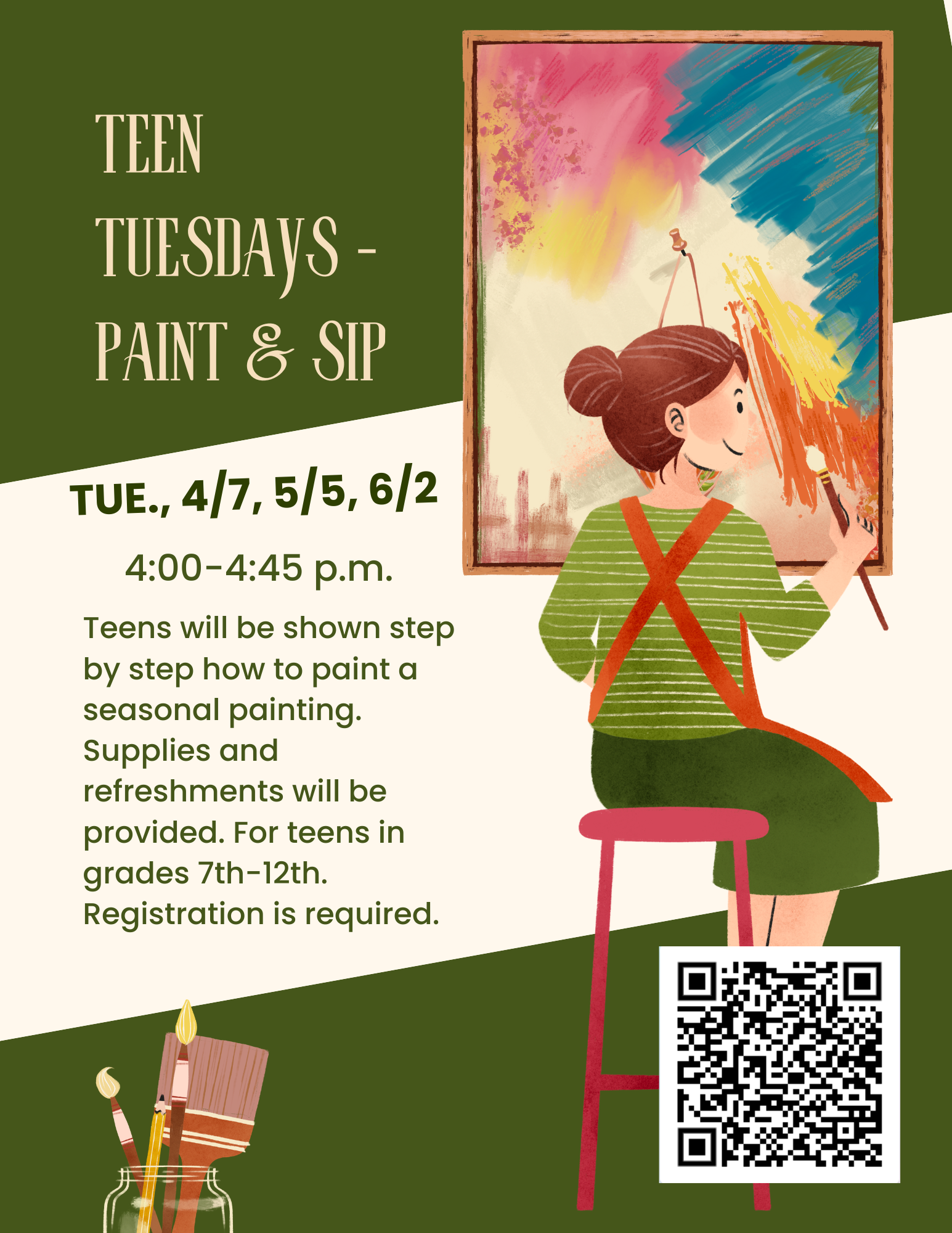Teen Tuesdays: Paint & Sip