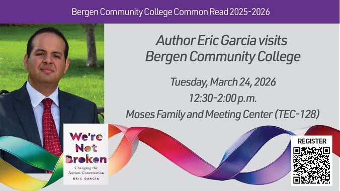 Author Eric Garcia visits Bergen Community College - Common Read 2025-2026