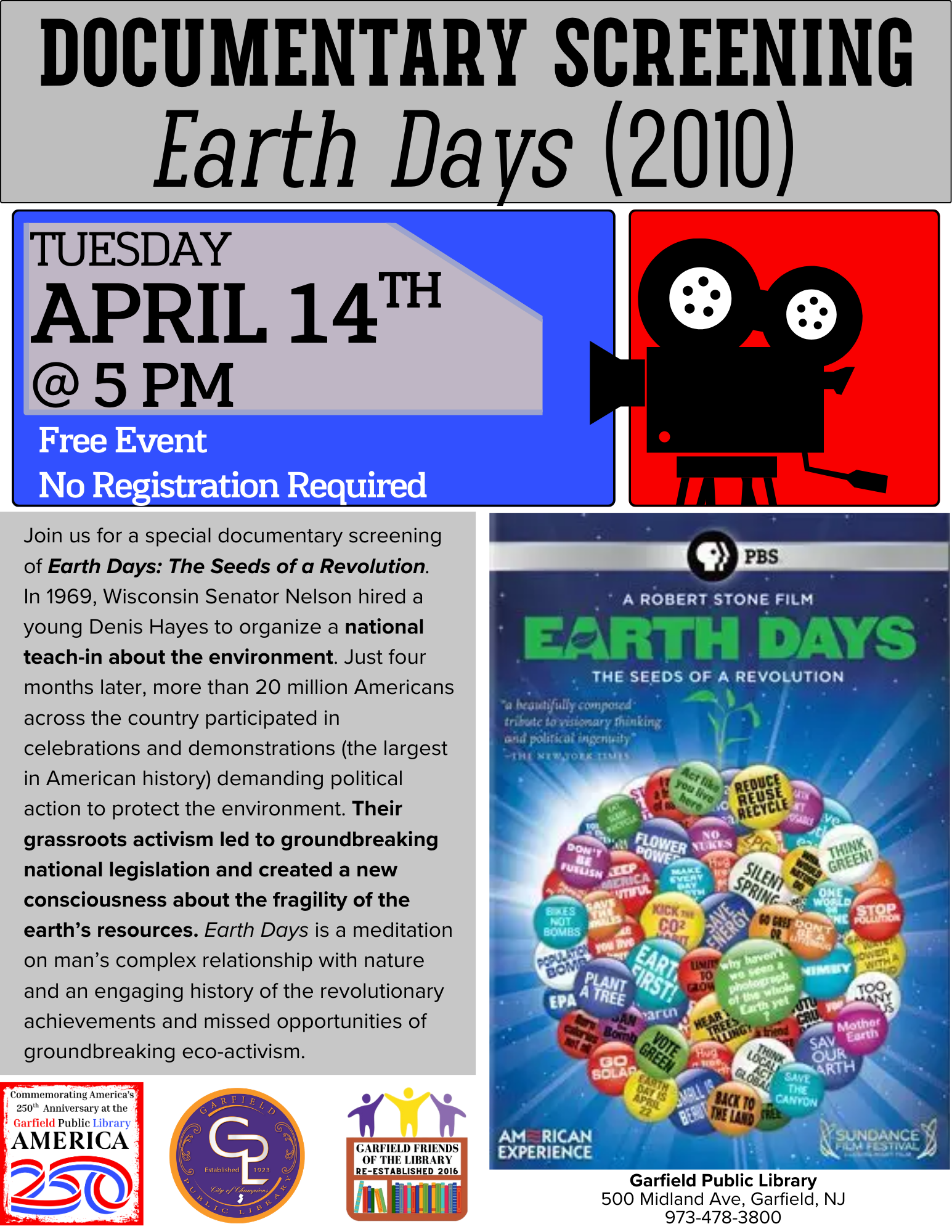 Earth Days: The Seeds of a Revolution (2010) Documentary Screening