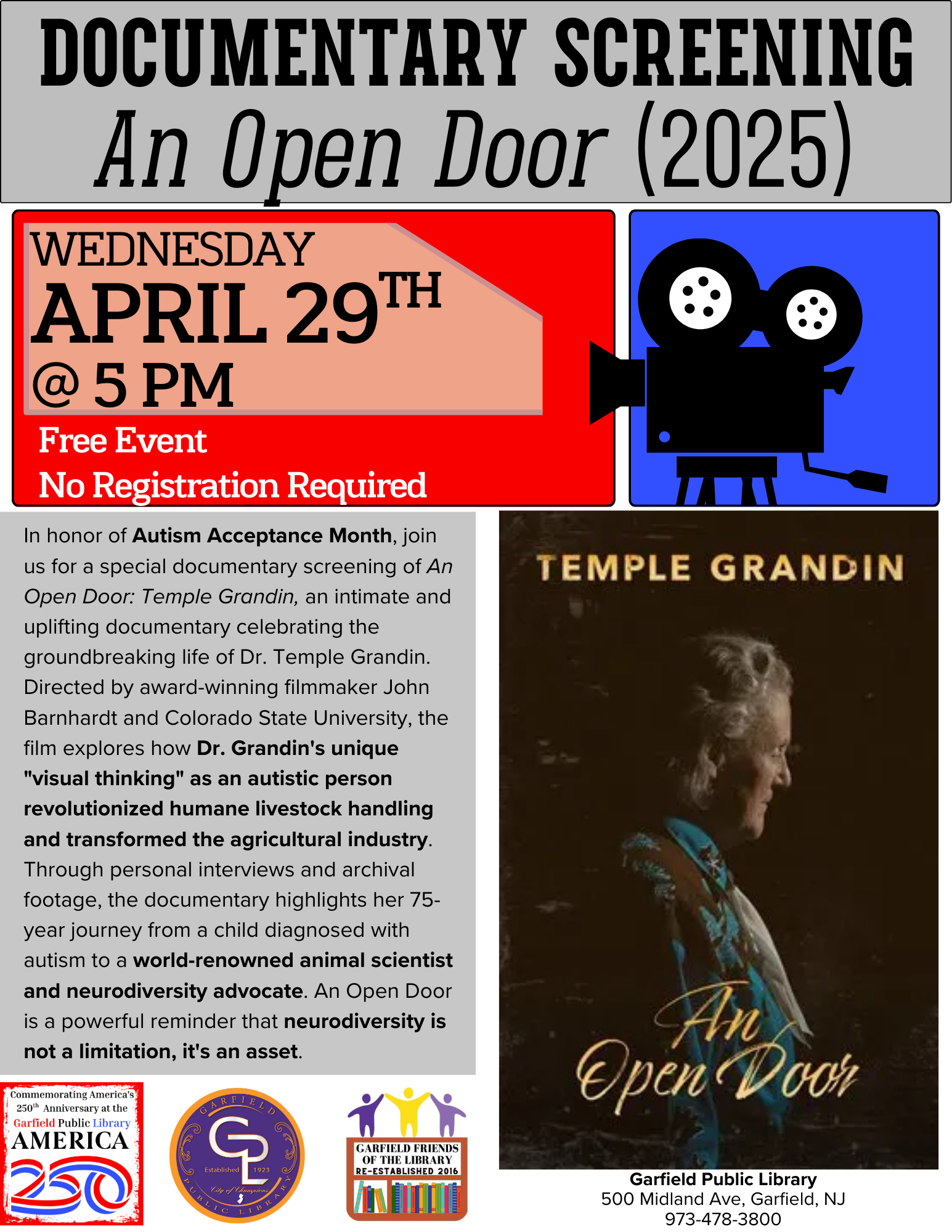 An Open Door: Temple Grandin (2025) Documentary Screening