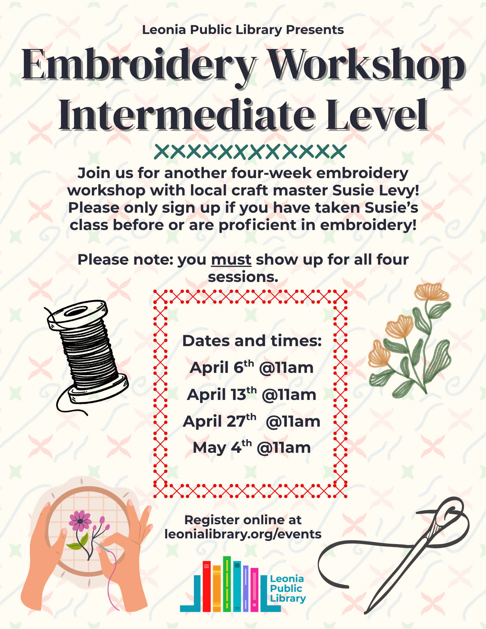 Embroidery Workshop - Intermediate Level