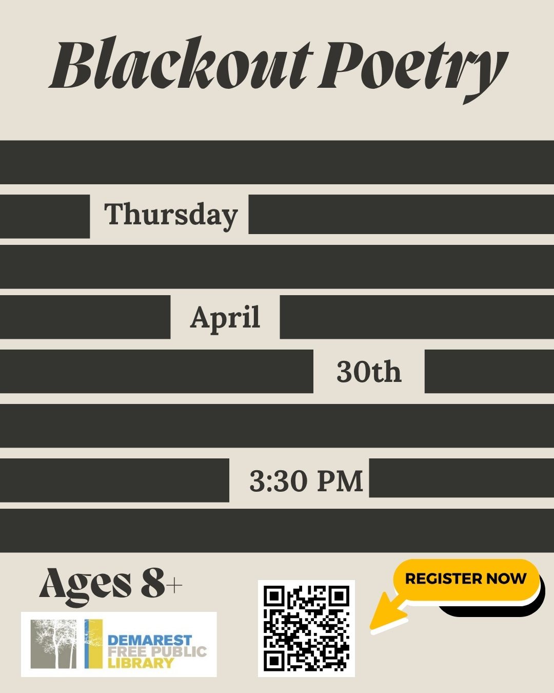 Blackout Poetry (Ages 8+)