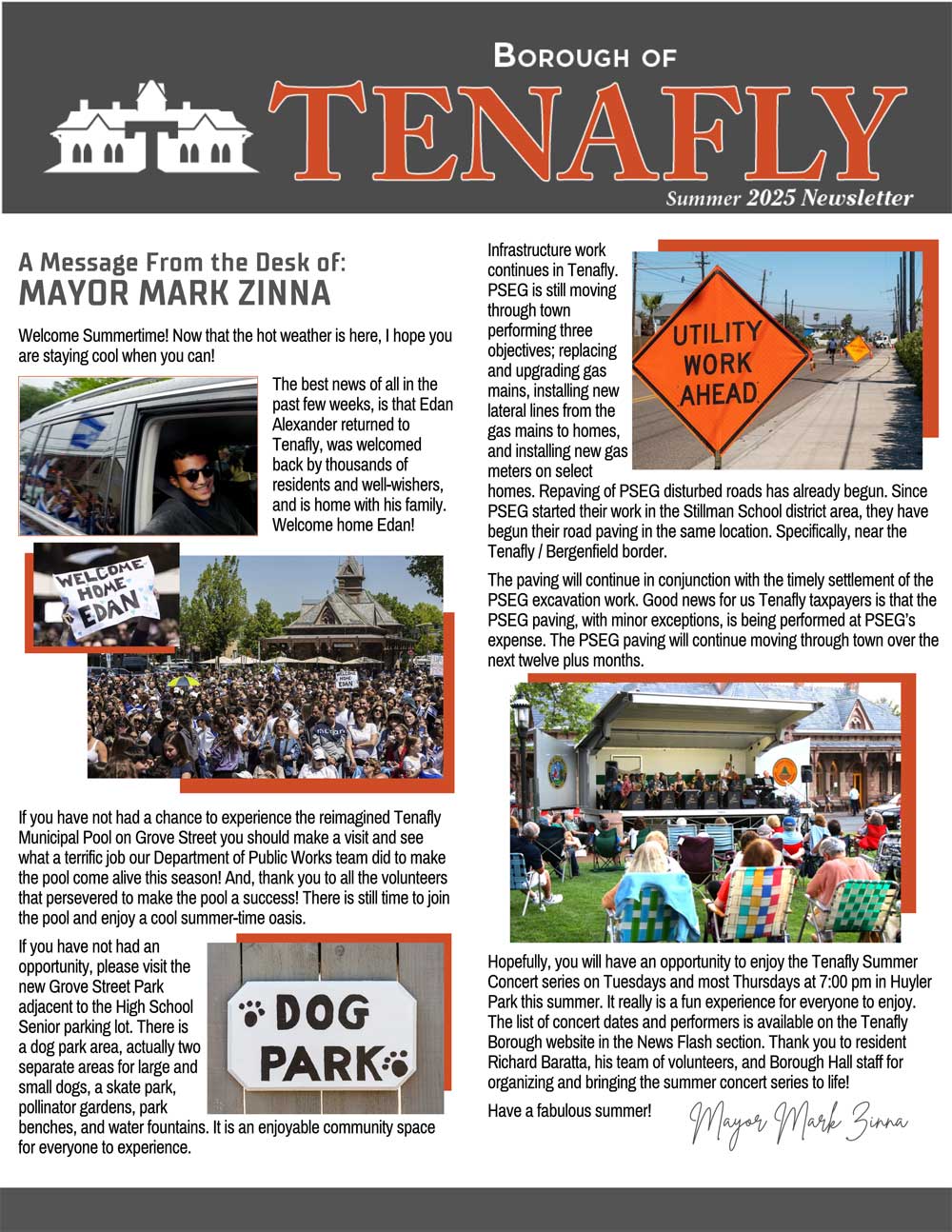 Tenafly 2025 Summer Newsletter