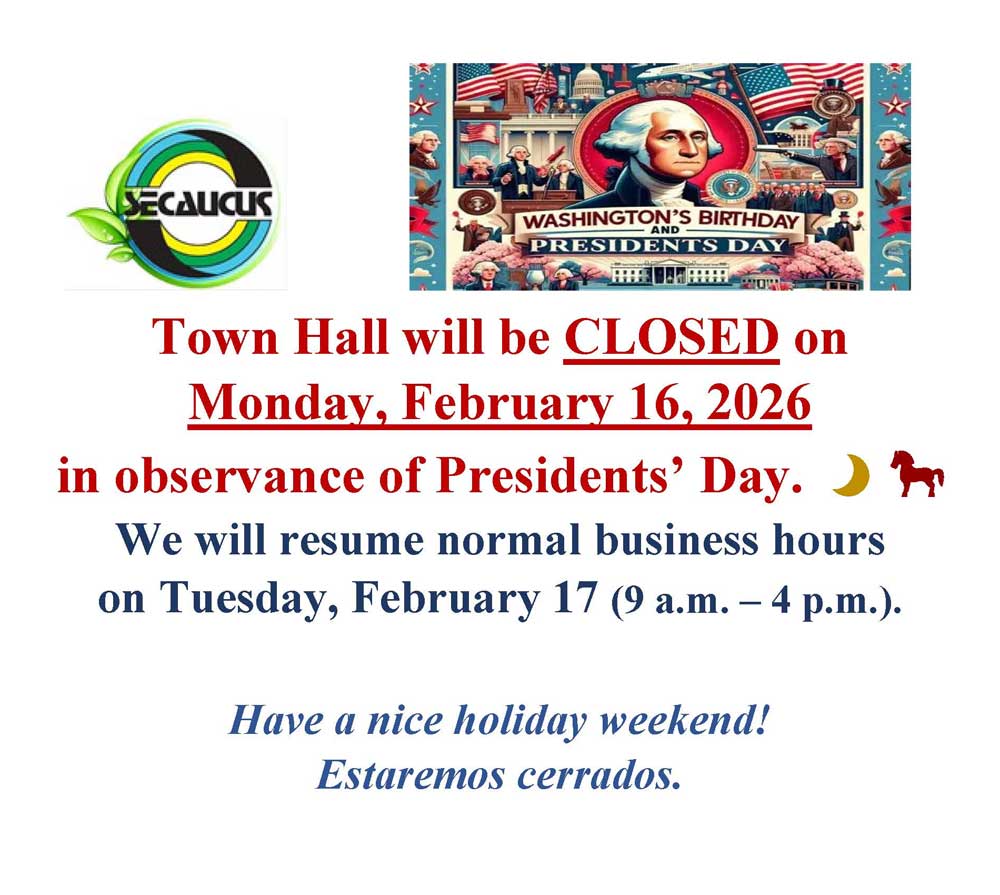 Town Hall Closed for President's Day