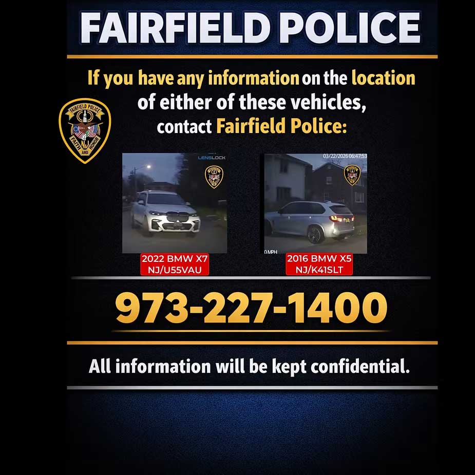 Multiple Suspects Wanted in Fairfield Home Burglary and Car Theft